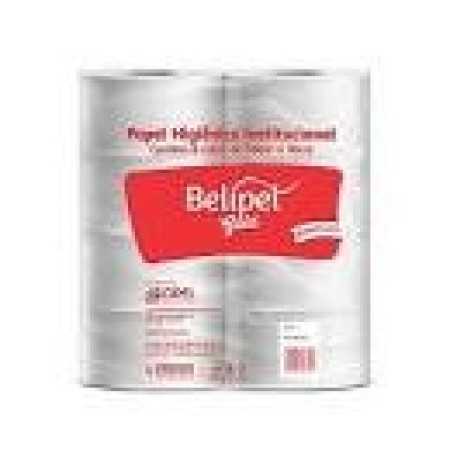 PAPEL HIG. INST. BELIPEL GOLD BR I - C/ 8 ROLOS X 300M - FL SIMPLES