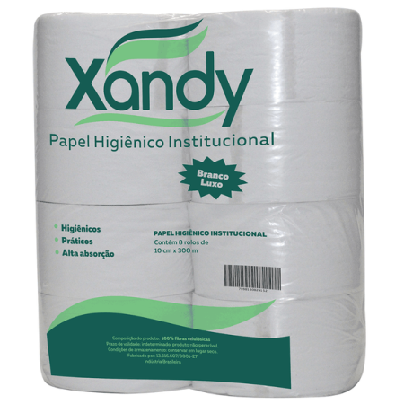 Papel Higiênico Inst. Xandy B.Luxo 300x10 - 8und