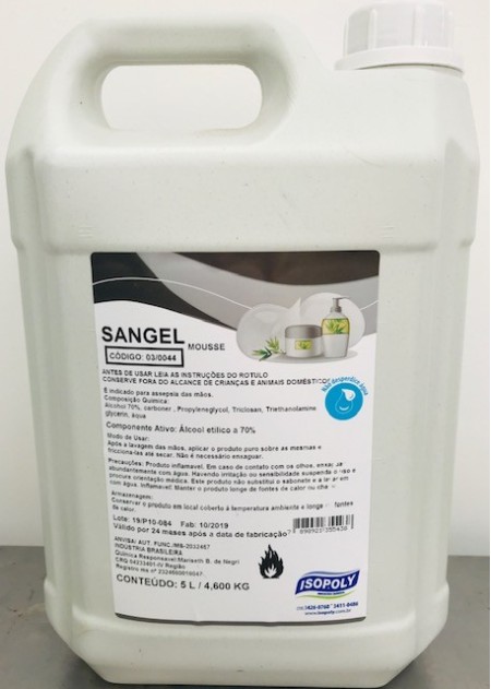 SANGEL- GEL ALCOOLICO 5L